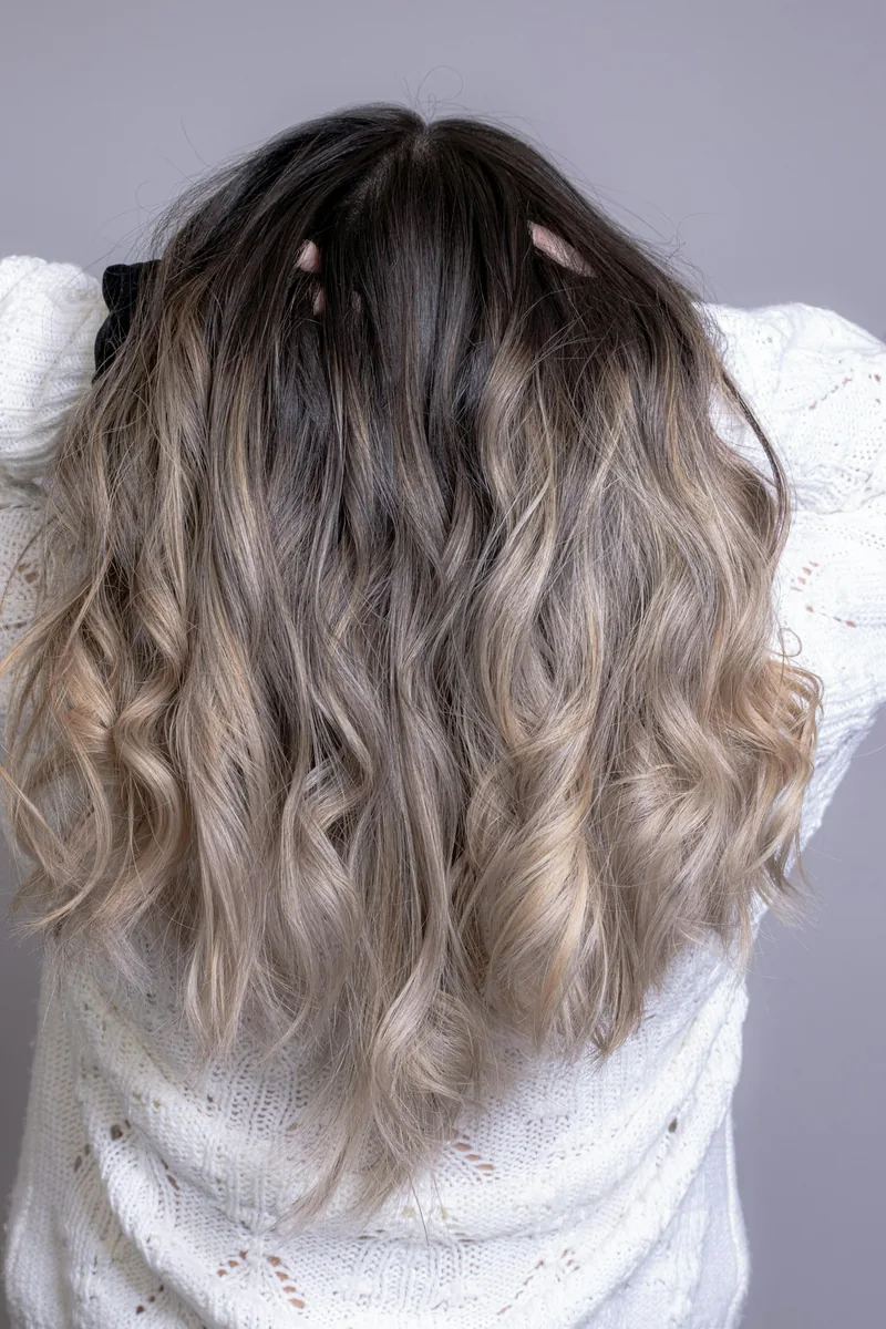 Mechas balayage recién terminadas